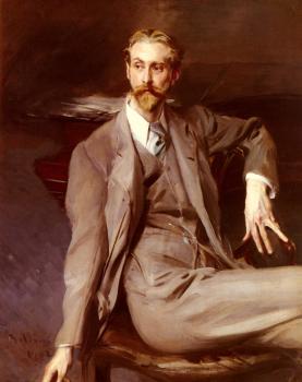 Giovanni Boldini : Portrait Of The Artist Lawrence Alexander Harrison